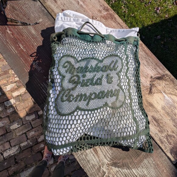 Antique Vintage Original Marshall Field & Company Cotton Mesh Drawstring Bag EUC - Picture 5 of 6